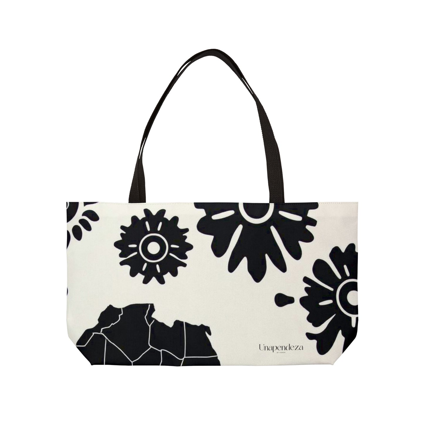 Afro Bloom Weekender Tote Bag – Stylish African Map Large Travel Bag for Weekend Getaway