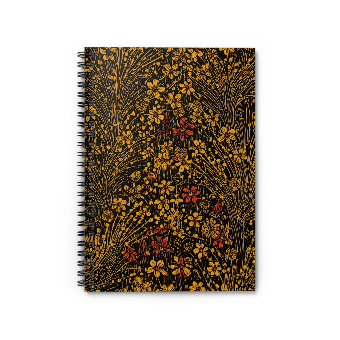 Golden Hibiscus Spiral Notebook