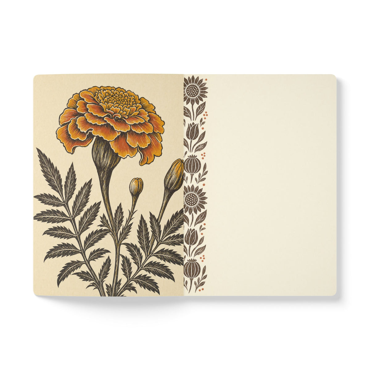 Mama's Garden Block Print Softcover Journal
